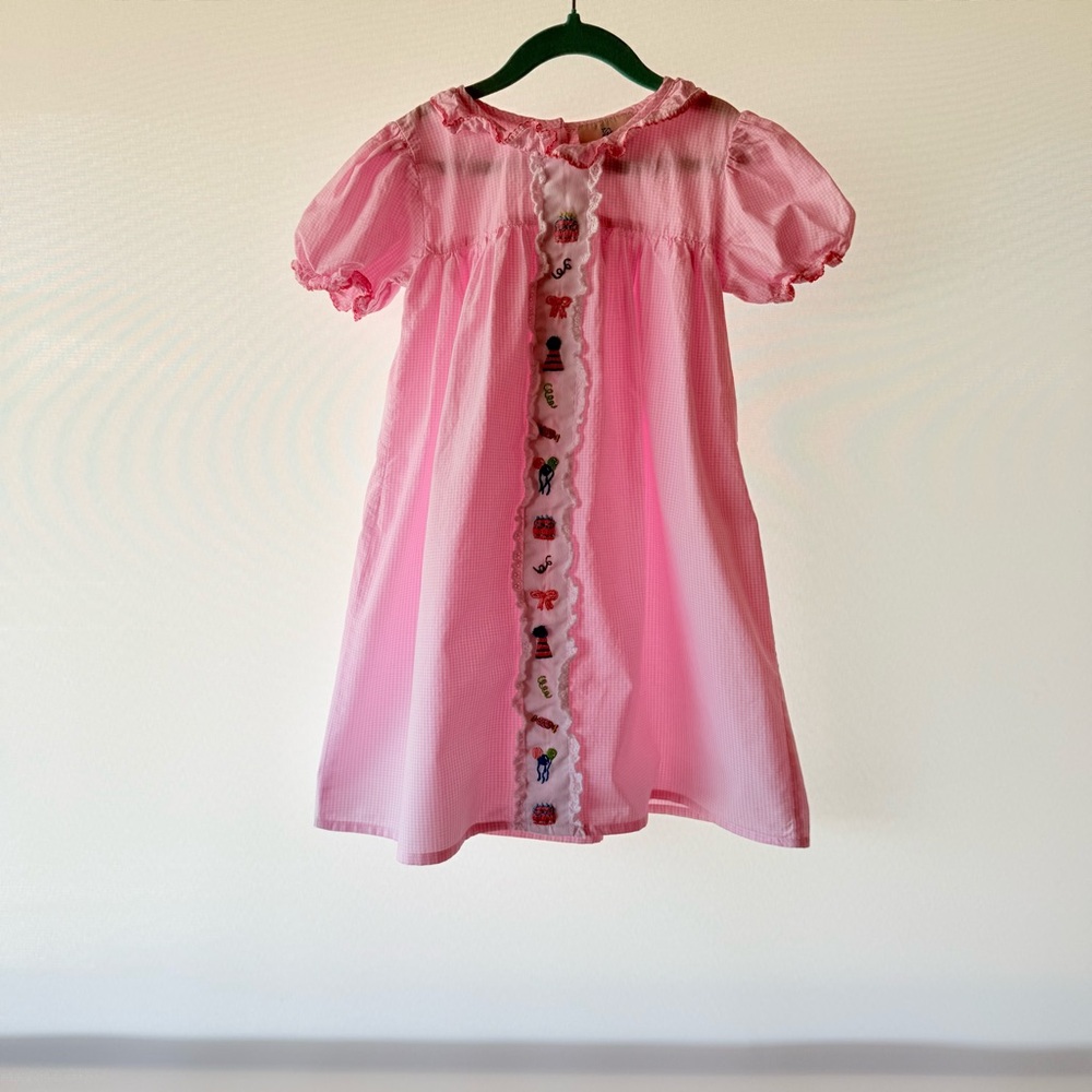 Pink Dress with Embroidered Details